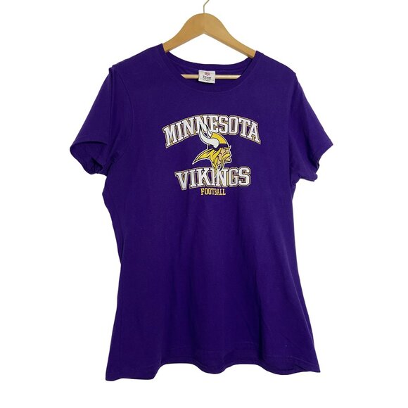 Womens Minnesota Vikings Football T-Shirt XL NFL Team Apparel Purple - Picture 1 of 12